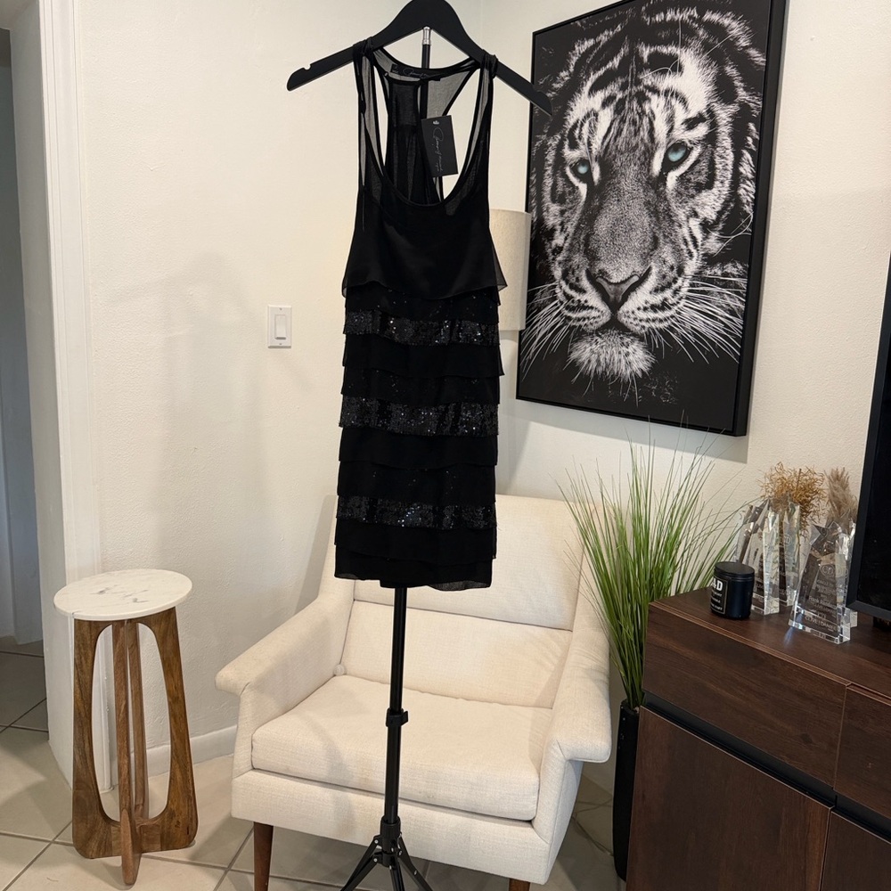 Patterson J. Kincaid Black Layered Tank Top